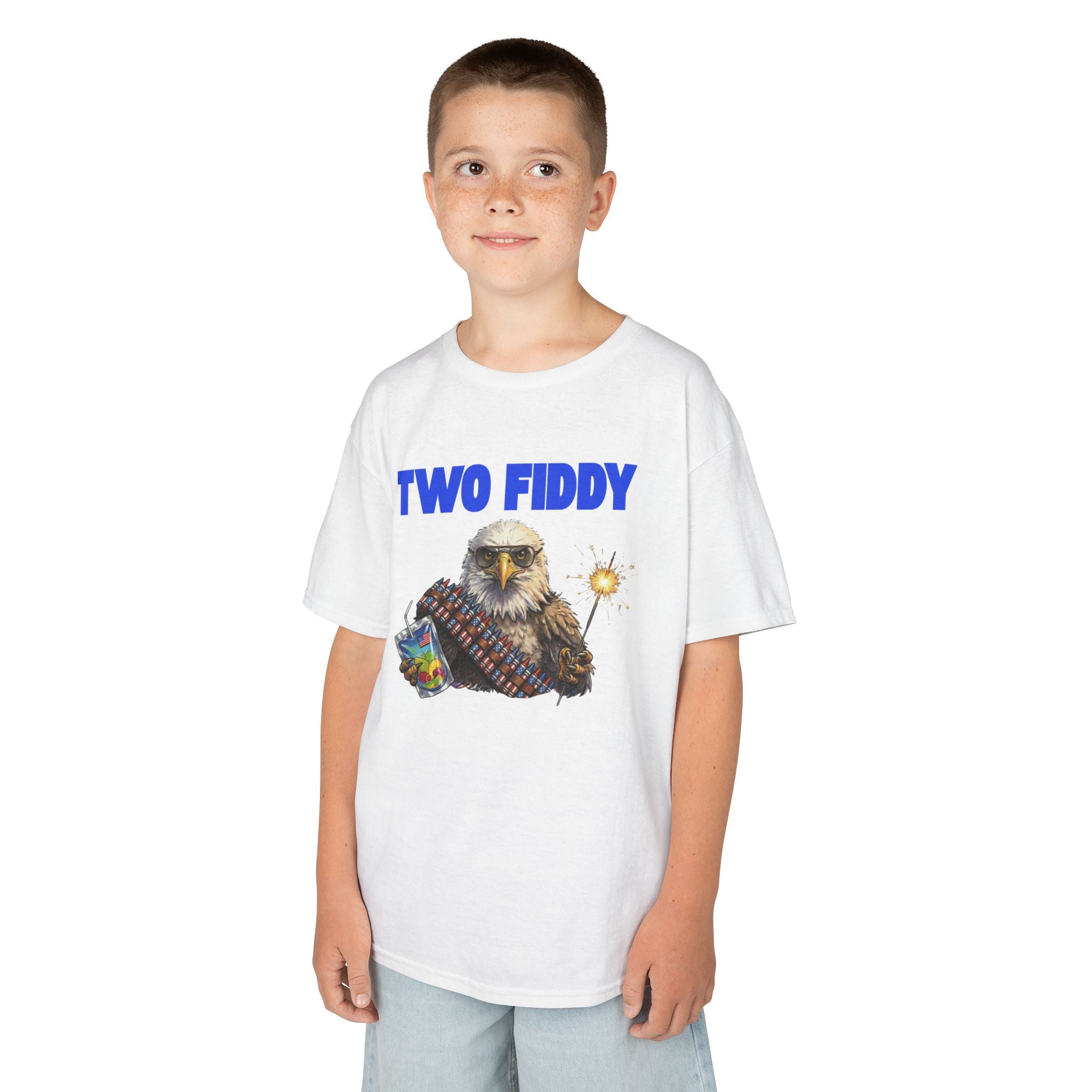 Kids "Two Fiddy" Eagle Tee: 250 Years of Freedom & Fireworks (2026 Edition)
